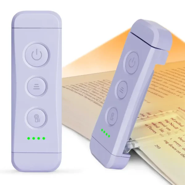 Glocusent Ayarlanabilir 5 Farklı Renk Sıcaklığı Led Kitap Okuma Işığı - Açık Mor