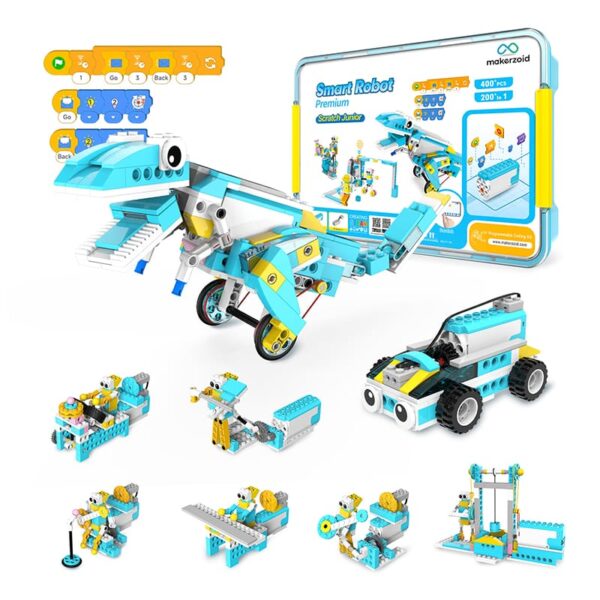 Makerzoid 200'ü 1 arada Scratch Jr Kodlama Robot Kiti - Smart Robot Premium 6+ Yaş