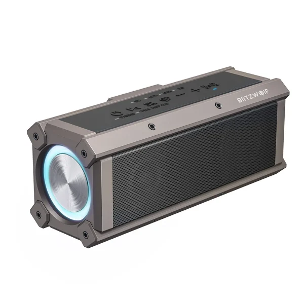 BlitzWolf BW-WA3 100W Quad Sürücülü Çift Diyaframlı Derin Bas RGB Işık TWS 5000mAh Bluetooth Hoparlör